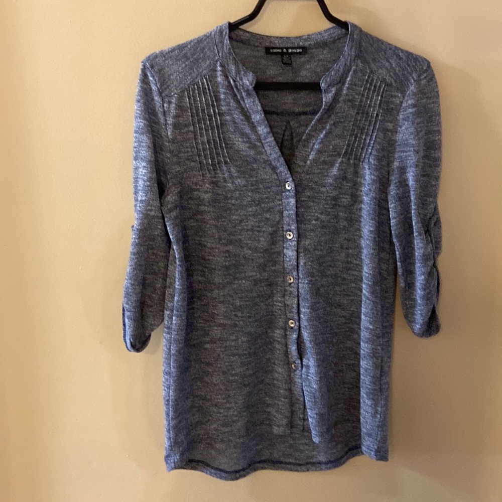 Cable & Gauge light button down cardigan size small